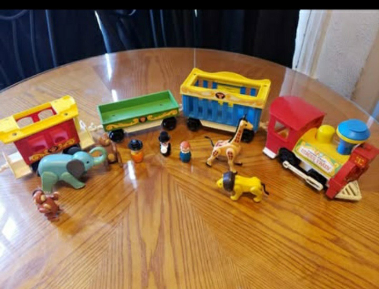 Vintage little people fisher price circus train w/ animals play family