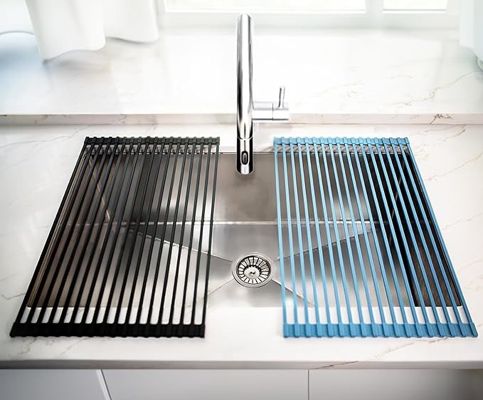 ” Dish Drying Rack Over The Sink - Heavy Duty Silicone