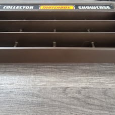 Vintage matchbox 12 car brown plastic wall mount collecter showcase
