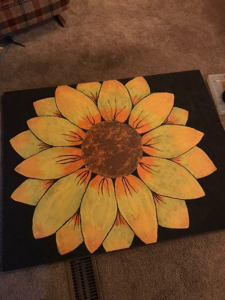 Made to order sunflower canvas paintings