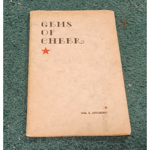 1937 Gems of Cheer William Earl Appleberry Booklet Religious Poetry
