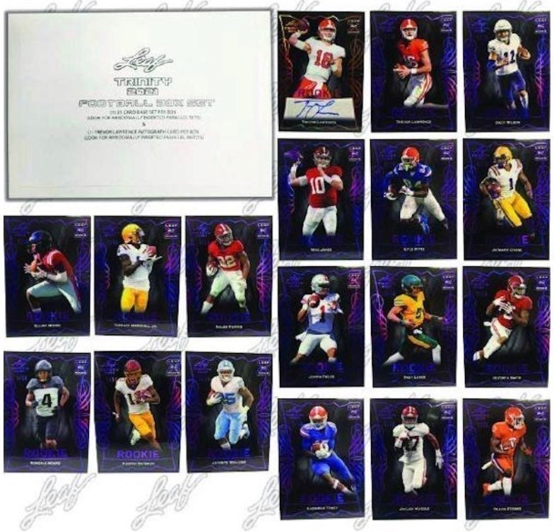 2021 Leaf Trinity Black Football Box Set /233 Trevor Lawrence Auto, Rookies! SSP