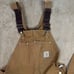 Carhartt Overalls Men's Size 38x34 Duck Canvas Brown Bib Double Knee R01 BRN
