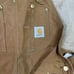 Carhartt Overalls Men's Size 38x34 Duck Canvas Brown Bib Double Knee R01 BRN