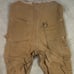 Carhartt Overalls Men's Size 38x34 Duck Canvas Brown Bib Double Knee R01 BRN