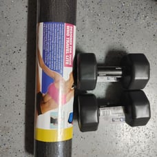 10lb dumbell set w/ yoga mat
