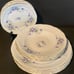 Vintage WALBRZYCH POLAND EMBOSSED VIOLET DINNERWARE SERVICE FOR 4