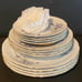 Vintage WALBRZYCH POLAND EMBOSSED VIOLET DINNERWARE SERVICE FOR 4