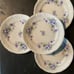 Vintage WALBRZYCH POLAND EMBOSSED VIOLET DINNERWARE SERVICE FOR 4