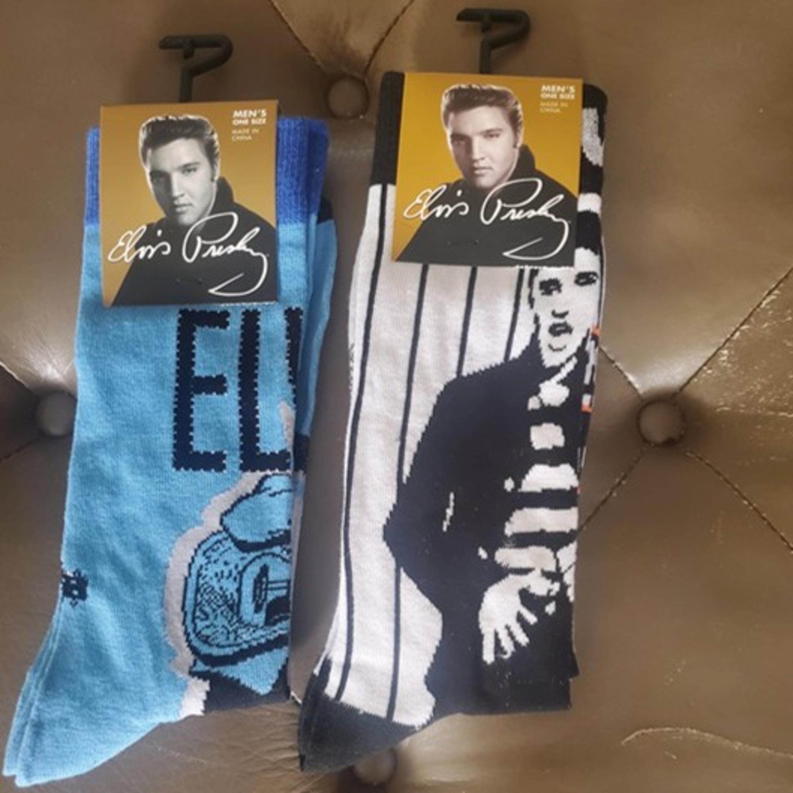 ELVIS PRESLEY Themed Mens Socks 2 Pair