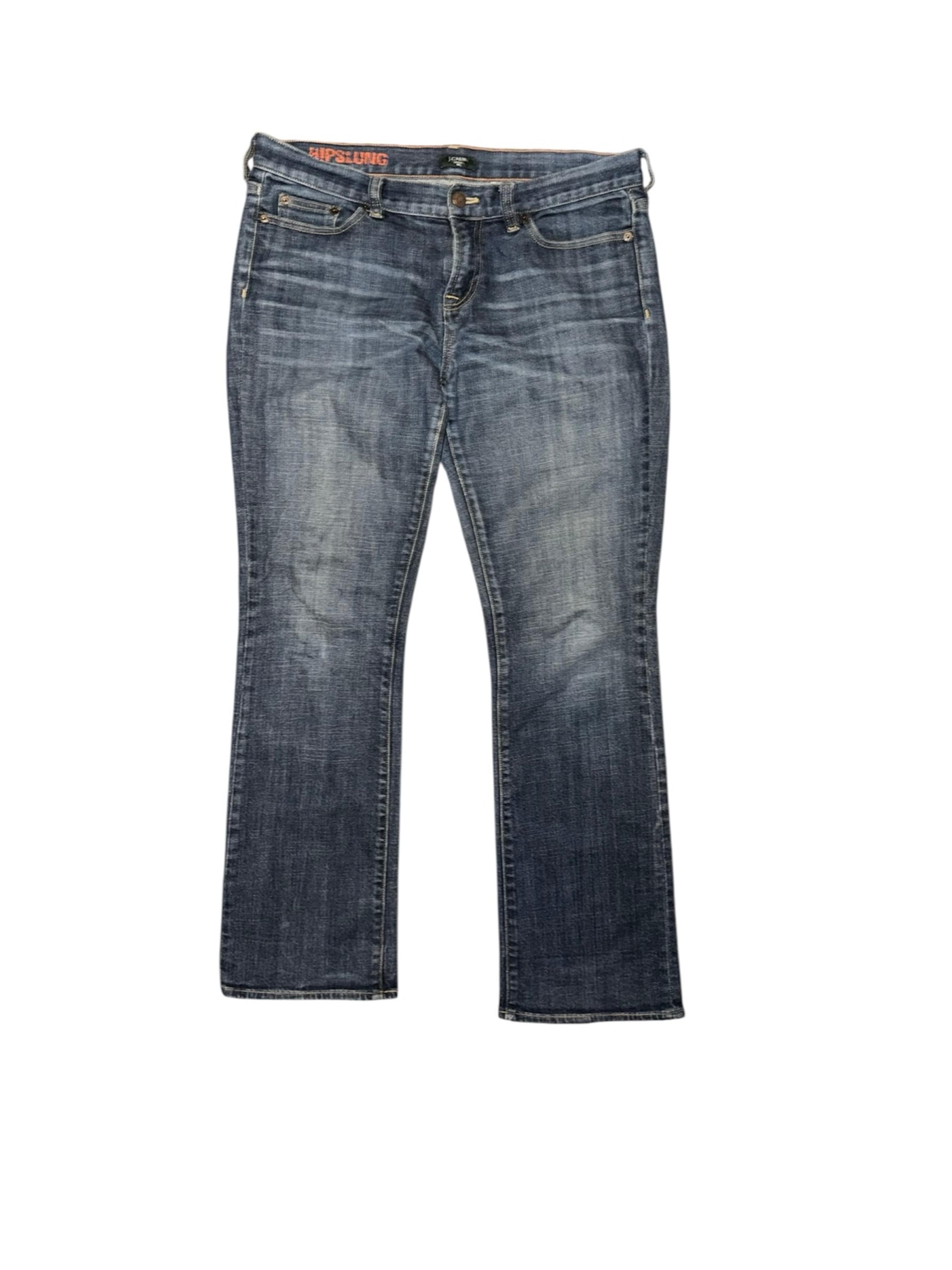 J.Crew Hip Slung Straight Jeans Stretch Cotton Denim Women's Size 32