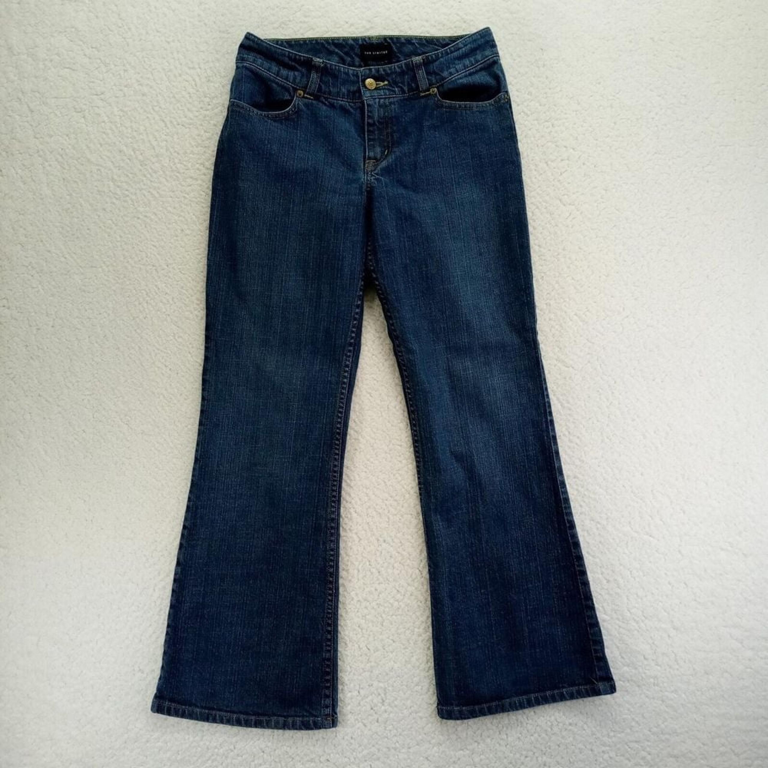 The Limited Jeans Womens 6S (30x30) Flare Leg Dark Cotton Blend Lowrise