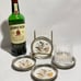 Drink Coasters Revere vintage silver pewter metal barware ducks lodge country