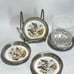 Drink Coasters Revere vintage silver pewter metal barware ducks lodge country