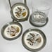 Drink Coasters Revere vintage silver pewter metal barware ducks lodge country