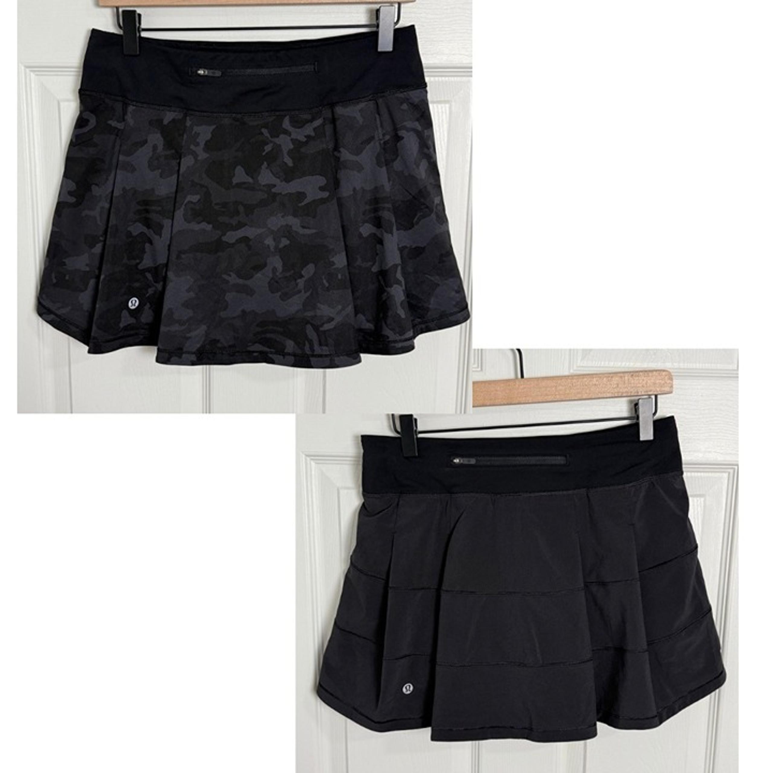 Lululemon Pace Setter Skort Skirt Womens 6 Bundle Camo Black Athletic Tennis