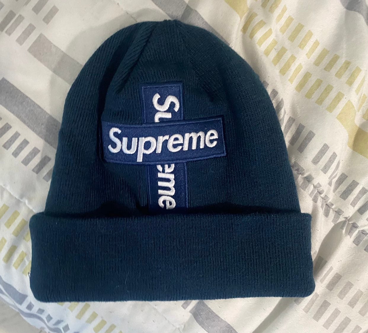 Supreme cross box logo beanie