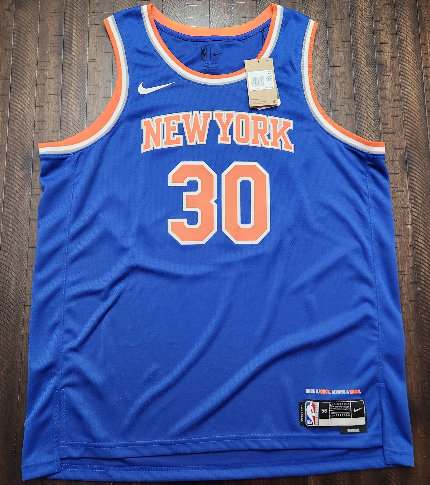 NWT Nike Dri-Fit Swingman New York Knicks Julius Randle Jersey Mens 2XL Blue.  N