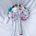 Multi color Bridal bouquet sparkly peacock rhinestone bedazzled One of kind