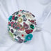 Multi color Bridal bouquet sparkly peacock rhinestone bedazzled One of kind