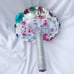 Multi color Bridal bouquet sparkly peacock rhinestone bedazzled One of kind