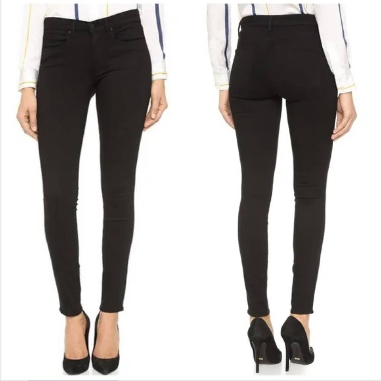 Ayr Women's Mid Rise Skinny Jeans in Black Wash