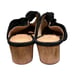 Bernardo Finley Suede Knot Wood Block Heel Mules Black