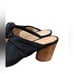 Bernardo Finley Suede Knot Wood Block Heel Mules Black