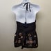 Free People Sweet Safari Top S Brown Stripe Halter Sweetheart Embroidery Mirrors