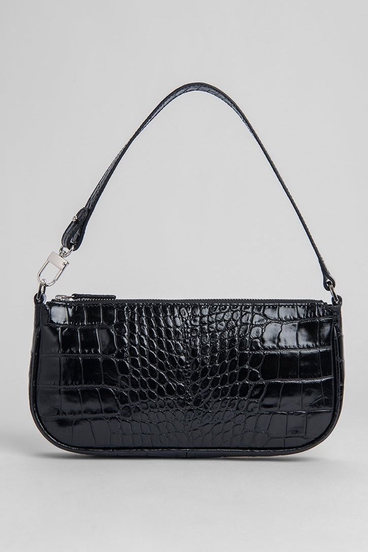 BY FAR Rachel Bag -Black Croc