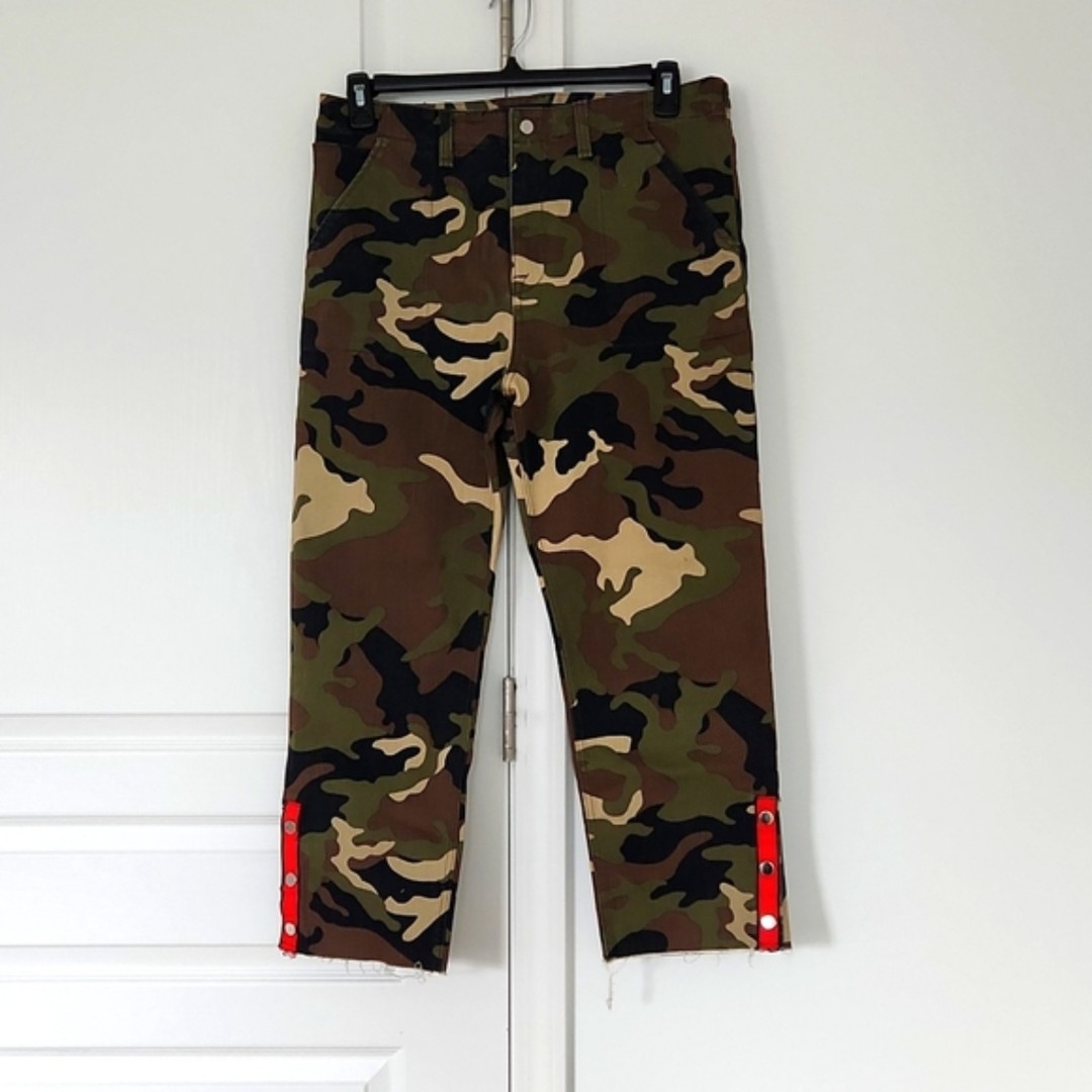 Veronica Beard Gisela Straight Leg Ankle Pants, Camo, Size 30, NWT
