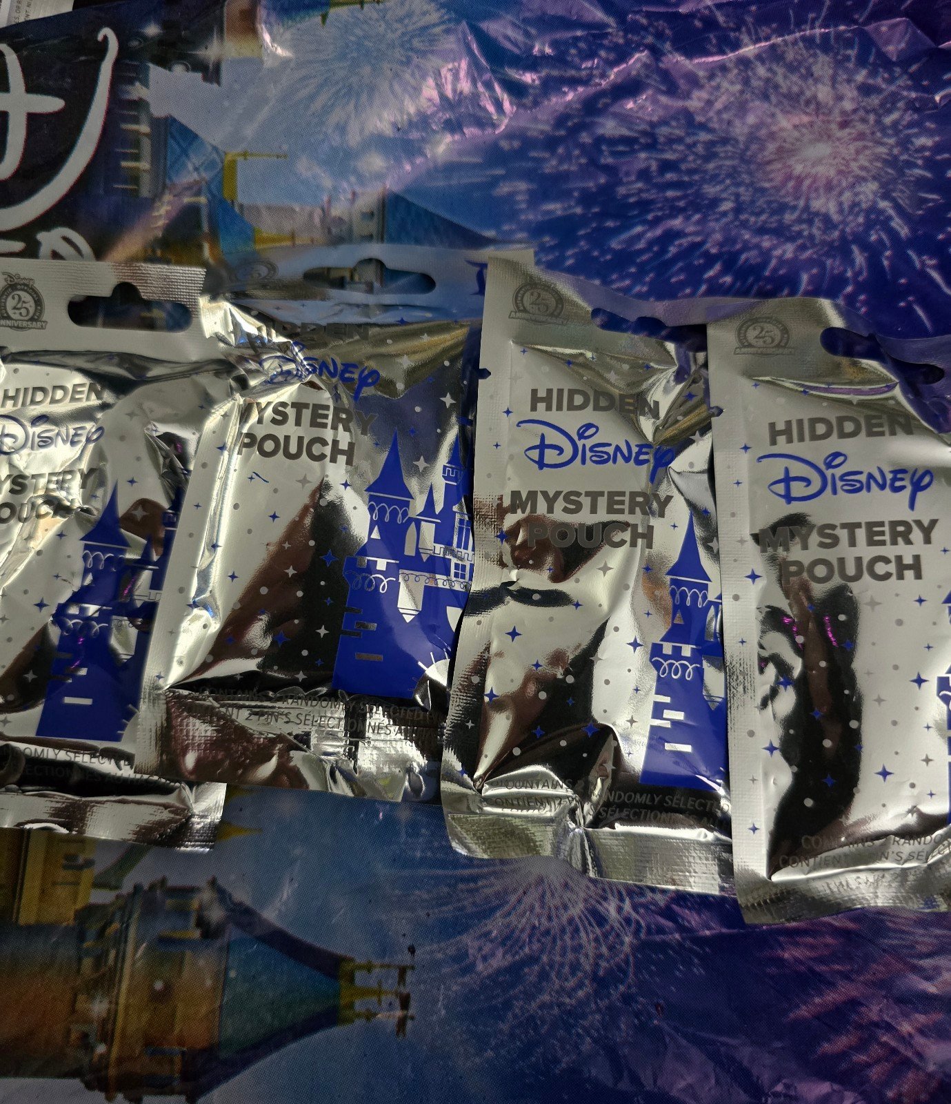 SEALED 2025 Hidden Mickey 4 bags of 2 Pins each Mystery Disney DLR Disneyland