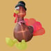 Gemmy Airblown Inflatable Turkey Thanksgiving Decoration 6 Feet Tall