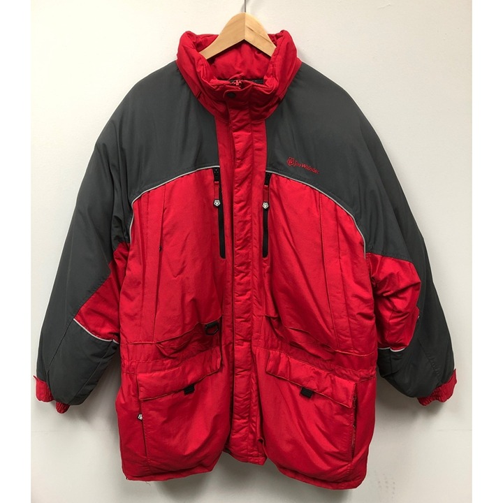 Joe Whistler Red Down Winter Parka Ski Urban Expedition 700 Jacket Coat Mens XL