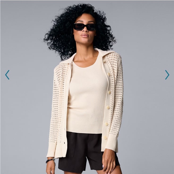 NWT Simply Vera Vera Wang Crochet Cardigan