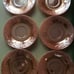 Vintage Fire King Peach Luster Saucer 5 3/4 Laurel Leaf Design Lot Of 6