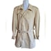 International Male Medium Beige 90s Rare HTF Canvas Trench Coat Outerwear Office