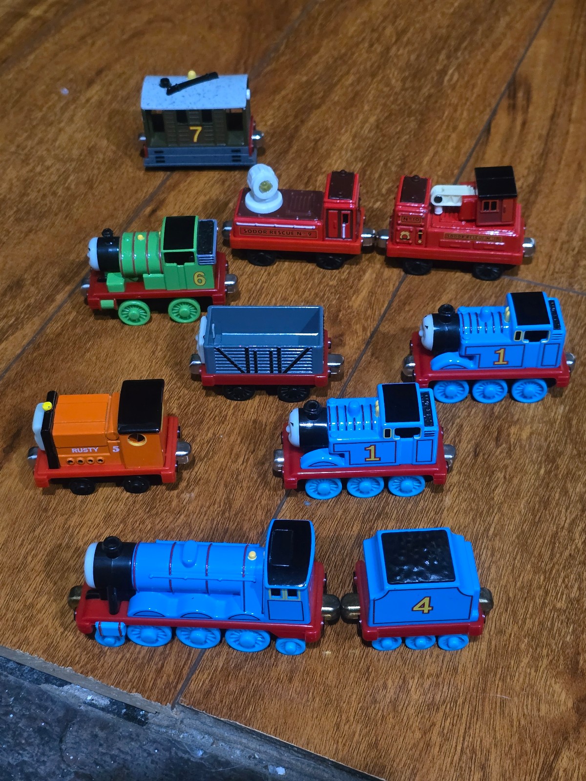 10 vintage thomas train lot RUSTY TOBY TROUBLESOME GORDON HOSE SPOTLIGHT PERCY