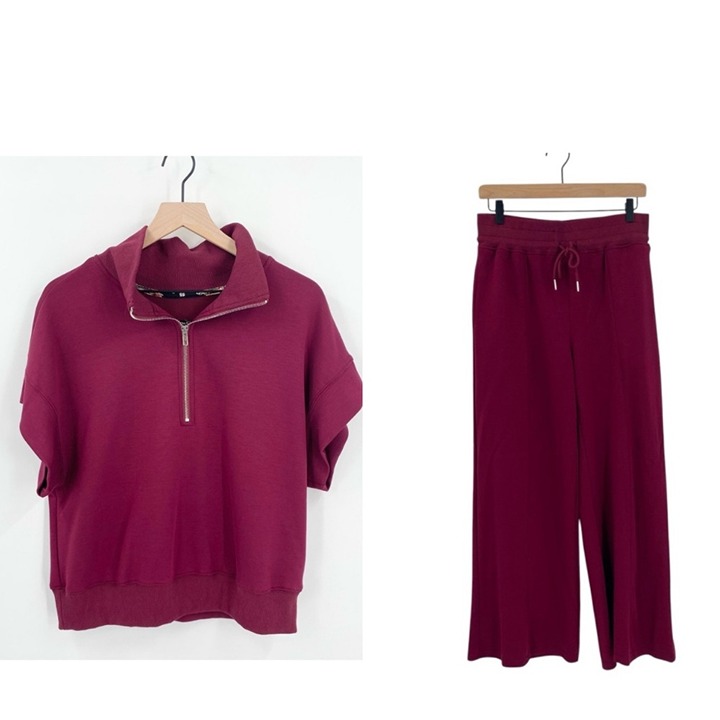 Umgee Short Sleeve Sweatsuit Set Small