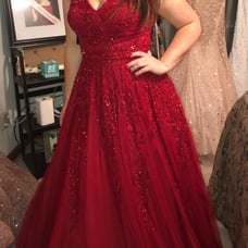 red prom dress