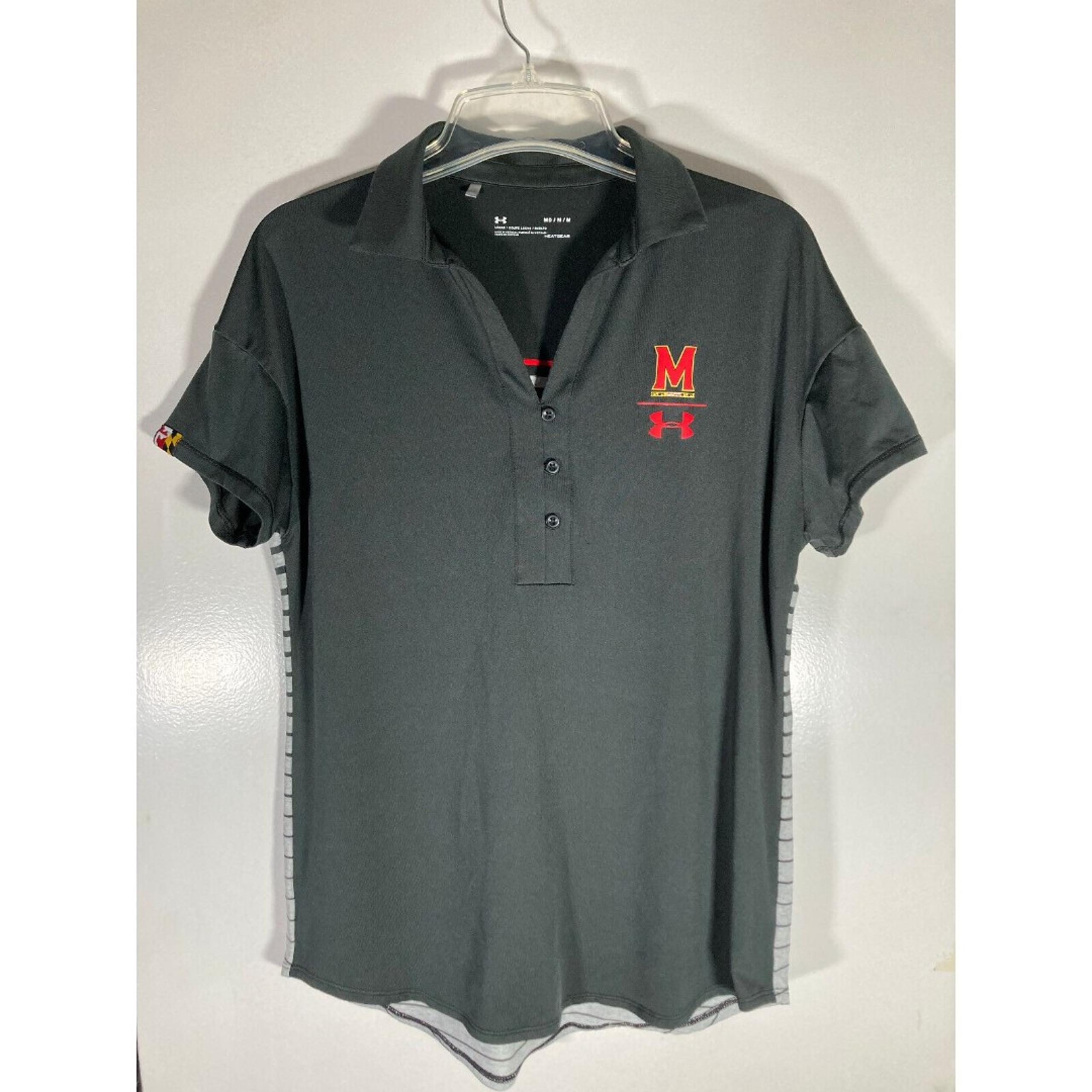Under Armour • Maryland Terrapins • Women's Black Polo Shirt (M) • Performance