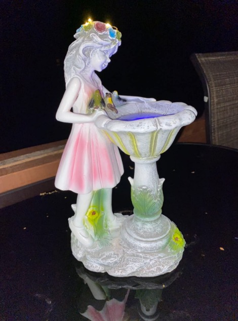 Fairy Garden Statue Solar Garden Angel Figurine Outdoor Decoration Waterproof