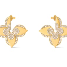 NEW Medallion Earrings Gold tone & Crystal