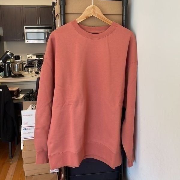 Jordan Flight Fleece Crewneck Oversized Sweatshirt Orange Women M(FB5116-810)88