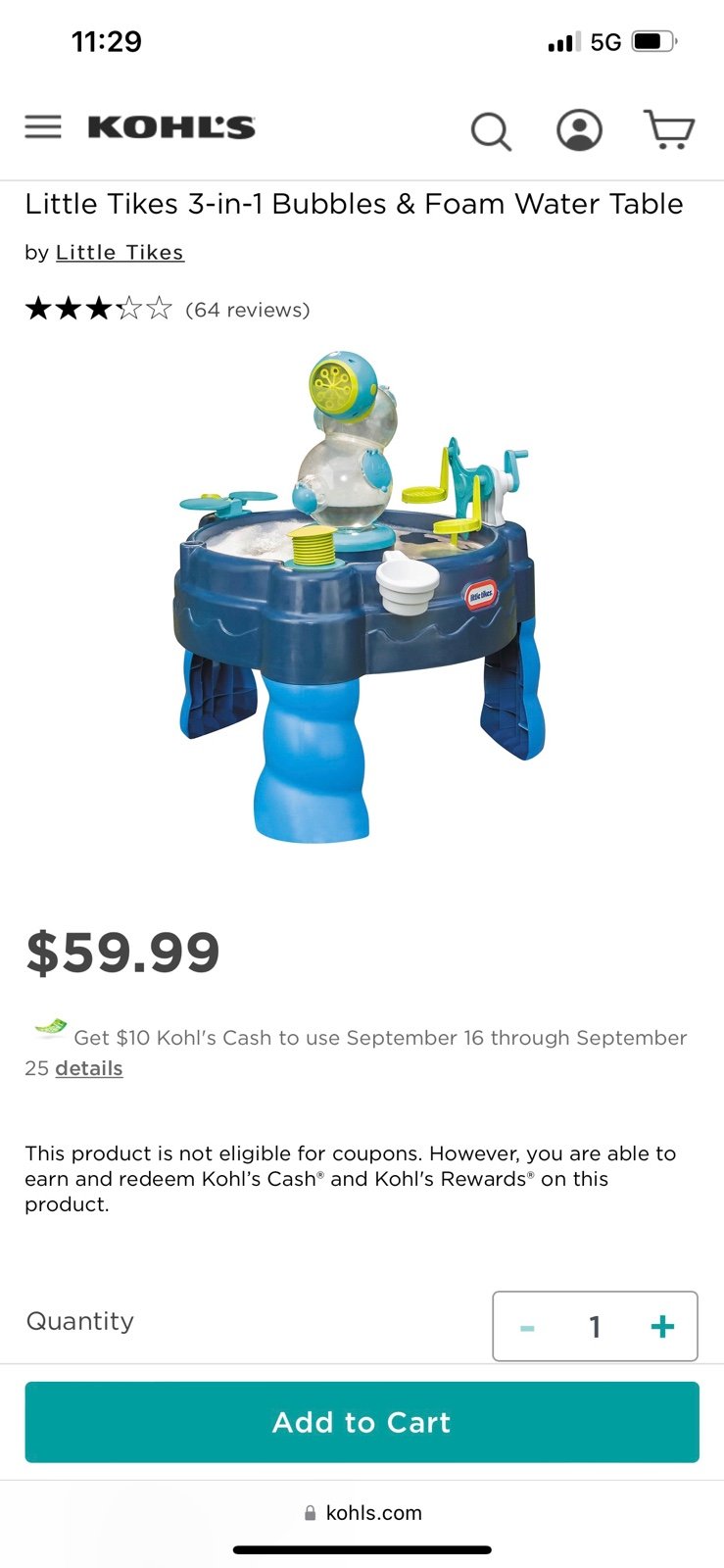 The Little Tikes FOAMO 3-in-1 Bubbles & Foam Water Table