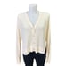 Theory V-Neck Cardigan Cotton Blend in Parchment Lightweight sz Medium