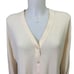Theory V-Neck Cardigan Cotton Blend in Parchment Lightweight sz Medium