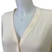 Theory V-Neck Cardigan Cotton Blend in Parchment Lightweight sz Medium
