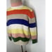 Anthropologie Gloria Striped Turtleneck Sweater Rainbow Chunky Knit Sz Small