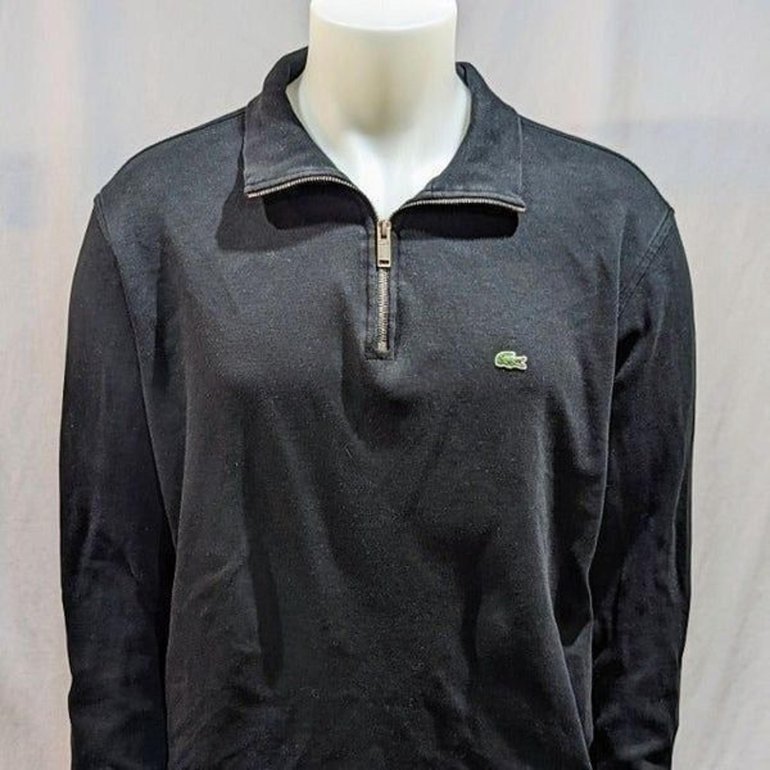 Lacoste Men's Long Sleeve Quarter Zip Cotton Sweatshirt